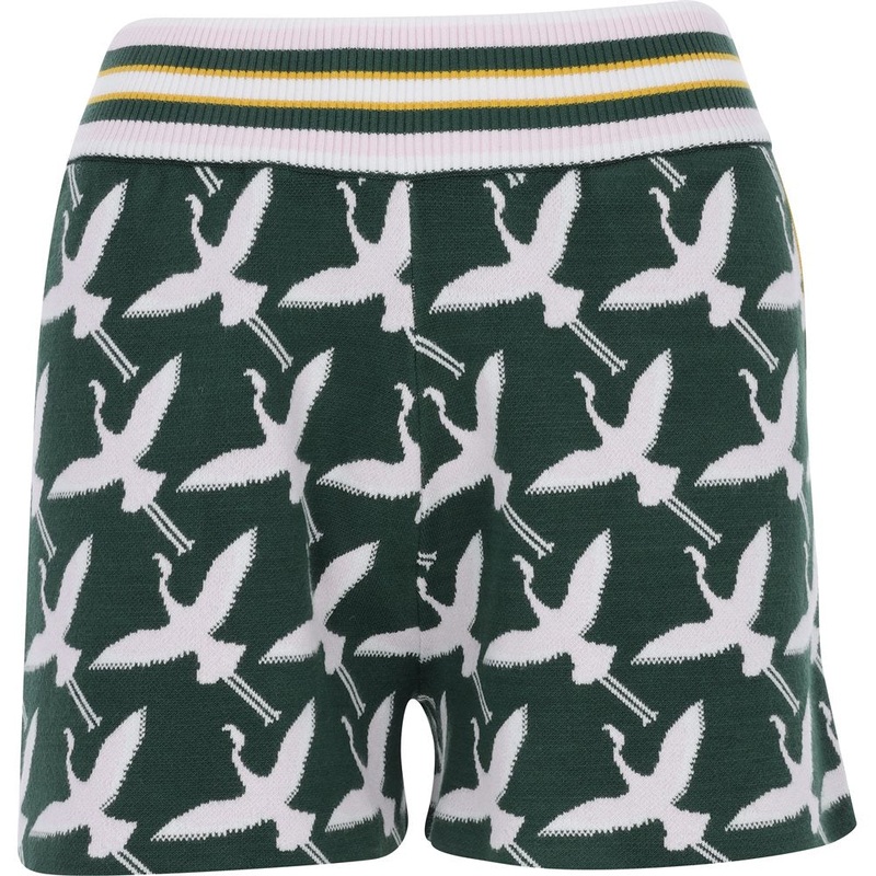 Women’s Govvy Shorts|Green/Flamingo Pattern|Large|X-Large