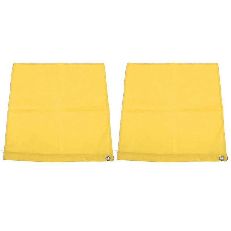 2PCS Horse Training Flag Abrasion Resistant Portable Equestrian Nylon Training Flag for Activity Entertainment Yellow