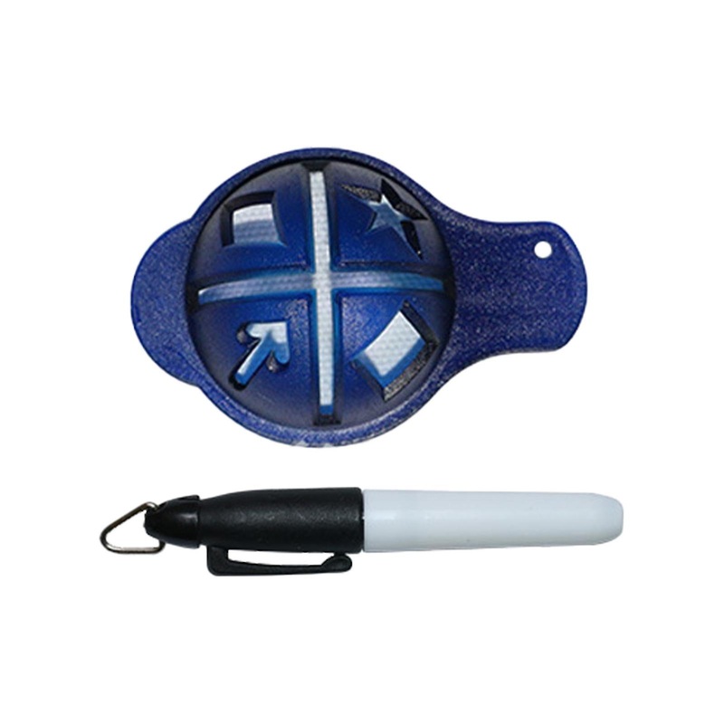 2pcs/set Golf Ball Liner Easy To Draw Durable Compact Golf Accessory Liner Marker For Golfer