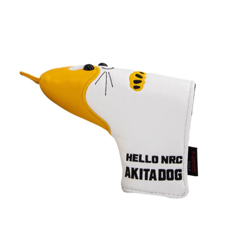 GENERAL ITEM Barudan Puppy Putter Headcover (White/Yellow)
