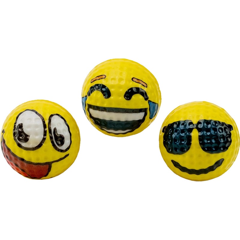 Izzo Golf Emoji Shagger Bundle : Emoji Character Foam Practice Balls & Ball Shagger