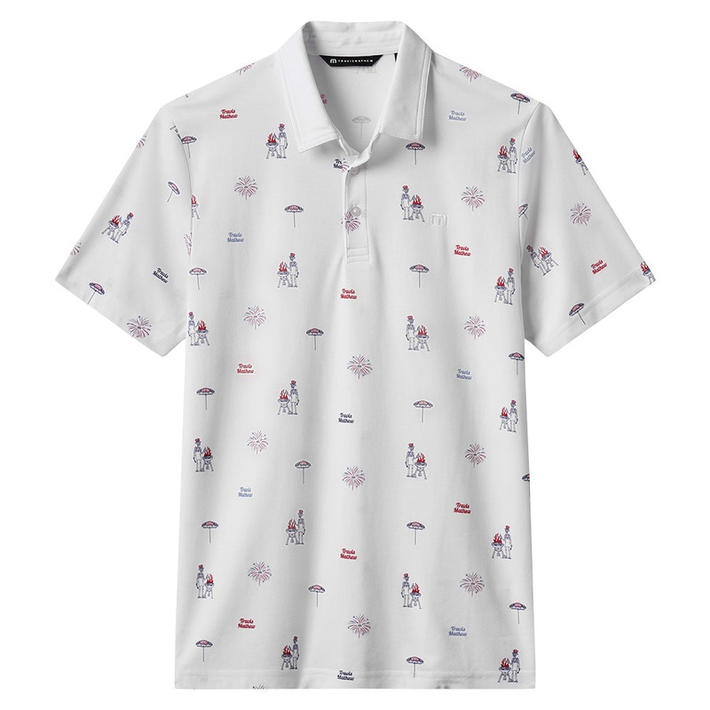 Neighborhood Party Polo|White|Small|Medium|Large|X-Large|XX-Large|XXX-Large