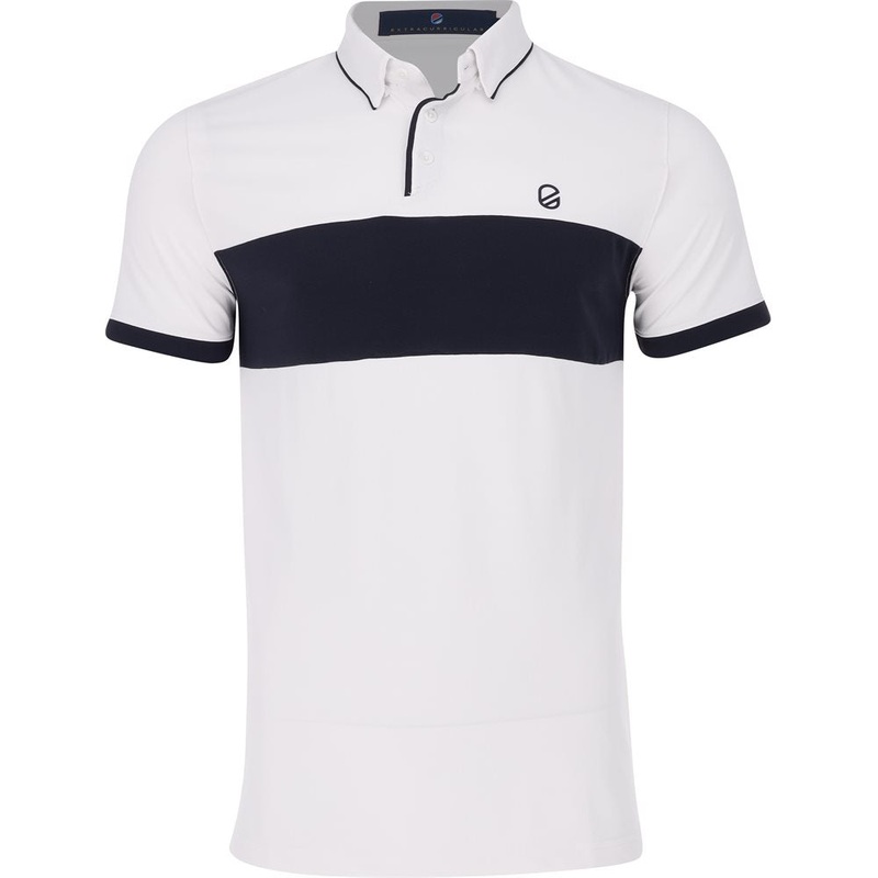 Swift Polo|Bright White/Navy Chest Stripe|Small|Medium|Large|X-Large