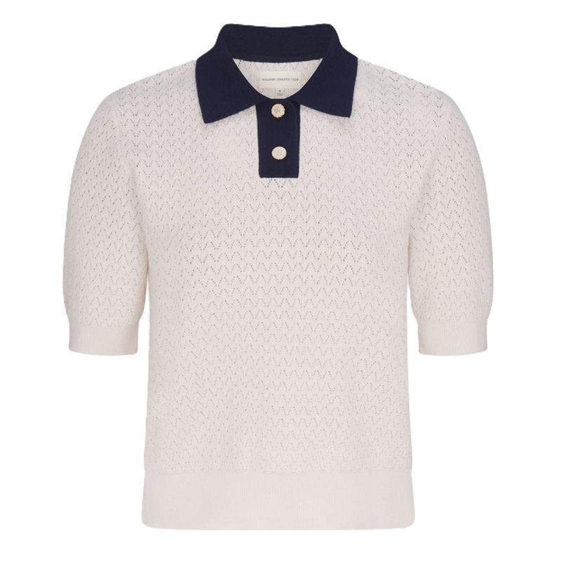 Women’s Christy Polo|Pinky White/Legacy Navy|Sand/Pinky White|X-Small|Small|Medium