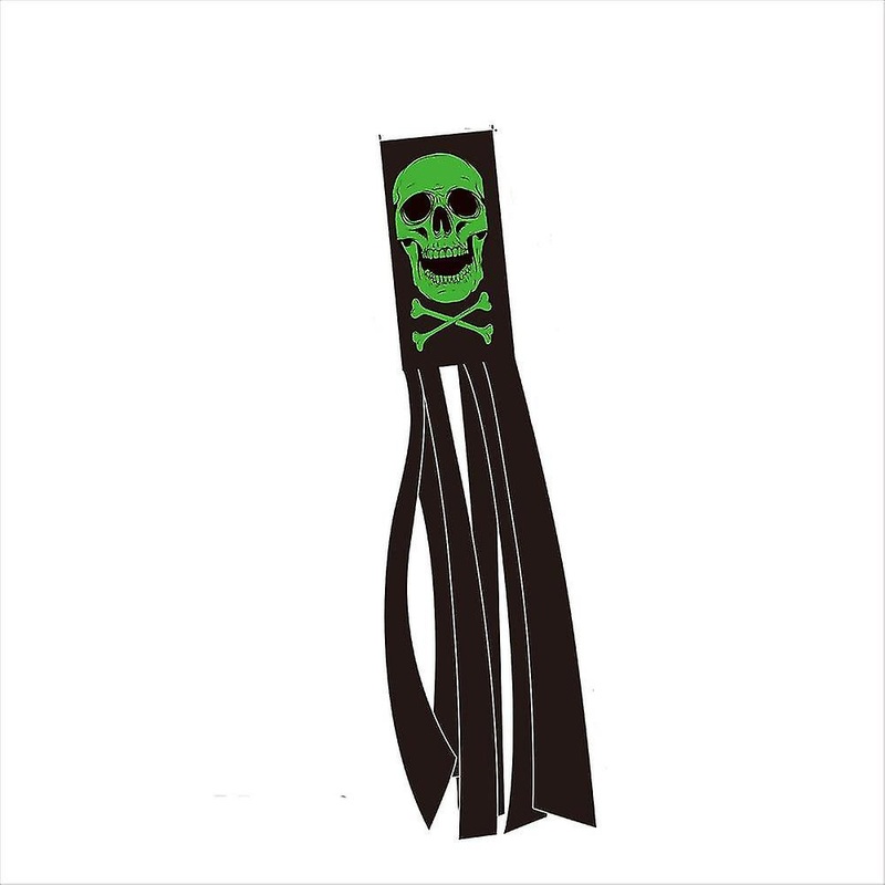 Halloween Outdoor Garden Decoration Ghost Skull Hanging Flag (a Section)  bd