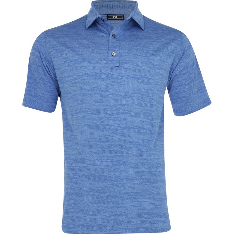 Jacquard Wave Polo|Blue|Platinum|Small|Medium|Large|X-Large|XX-Large
