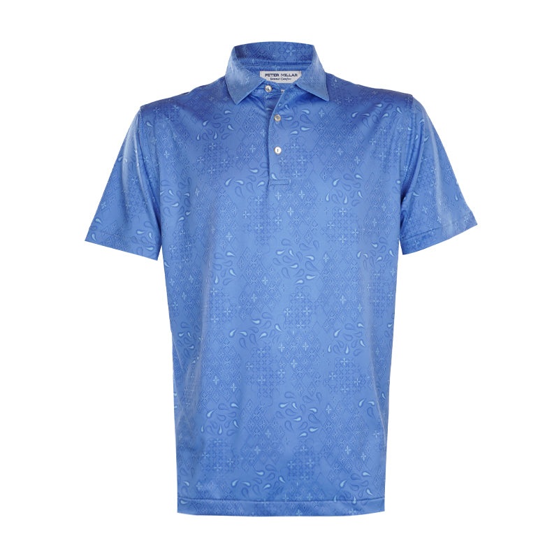 PETER MILLAR Geo Paisley Performance Jersey Men’s Polo (Bonnet)