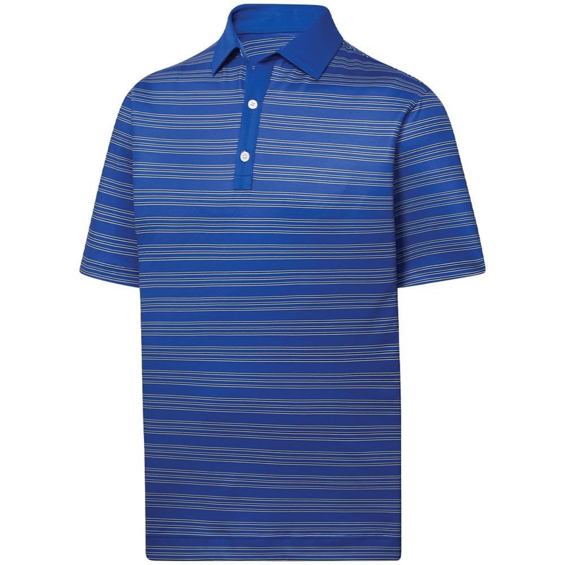 Trio Stripe Lisle Self Collar Polo