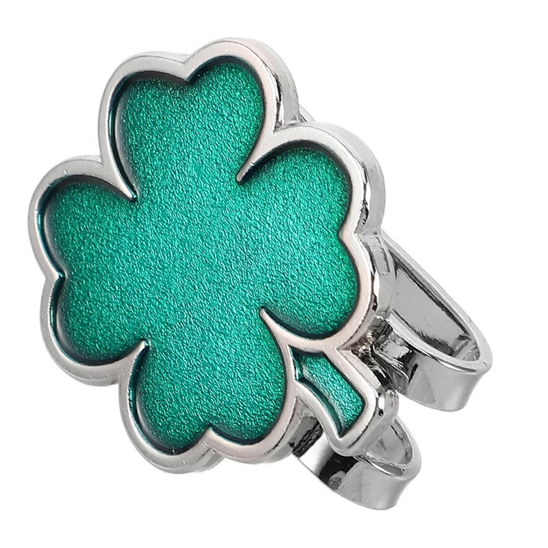 Metal Golf Hat Clip with Detachable Shamrock Ball Marker  Stylish and Functional Accessory for Golf Gloves, Pants, Bags, Caps, and Visors