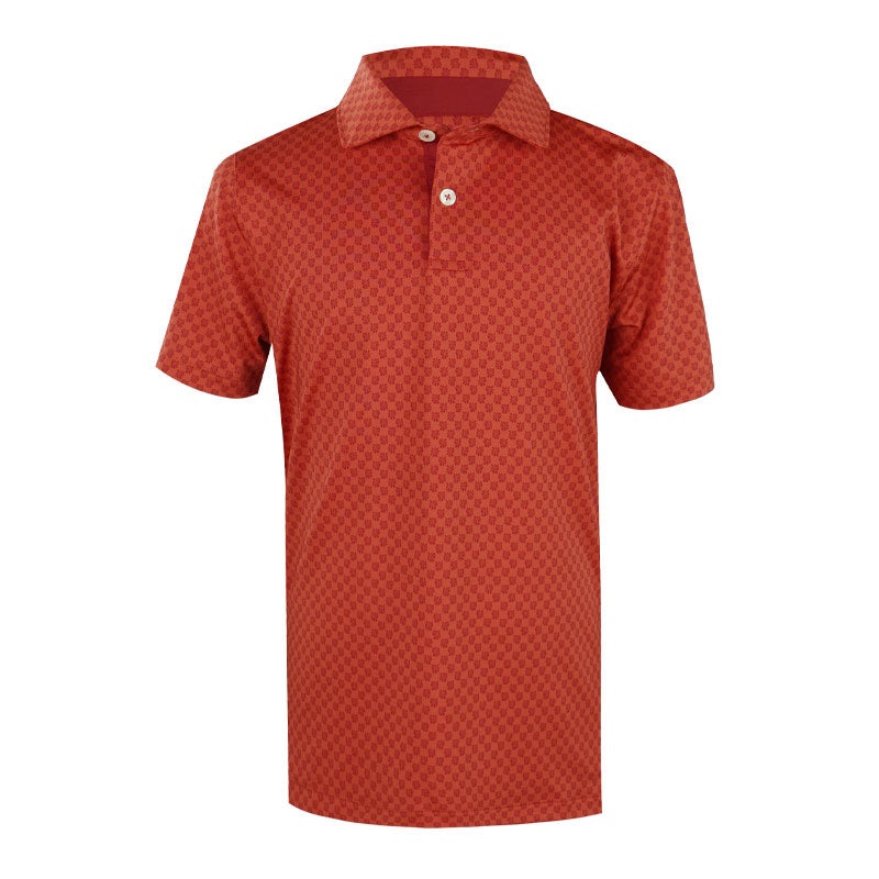 PUMA MATTR Micro Florals Junior Polo (Red Fire)