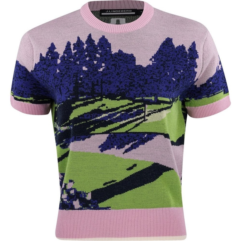 Women’s Nico Knitted Top|Watercolor Jacquard Pink|X-Small|Small|Medium|Large