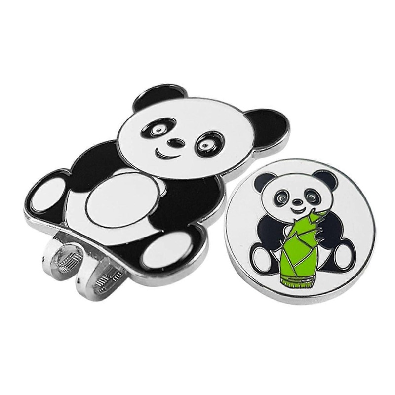 Panda Golf Hat Clip Ball Marker Metal Hat Clip Design Portable Outdoor Golf Accessory