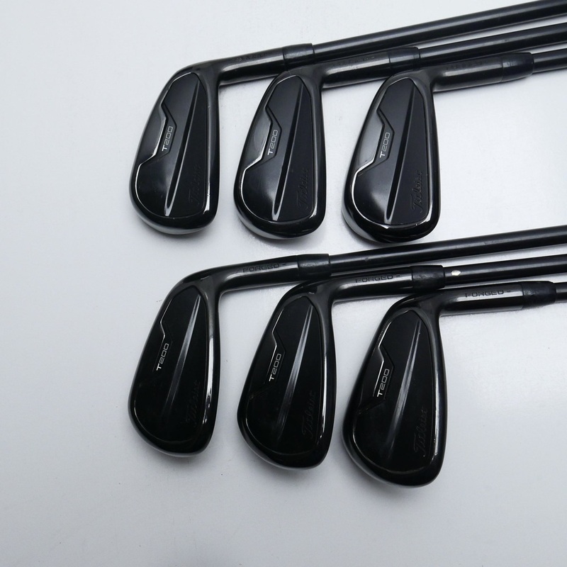 Used Titleist T200 2021 Black Irons Iron Set / 5 – PW / Stiff Flex