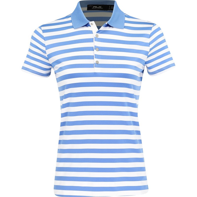 Women’s Lightweight Airflow Tailored Fit White Stripe Polo