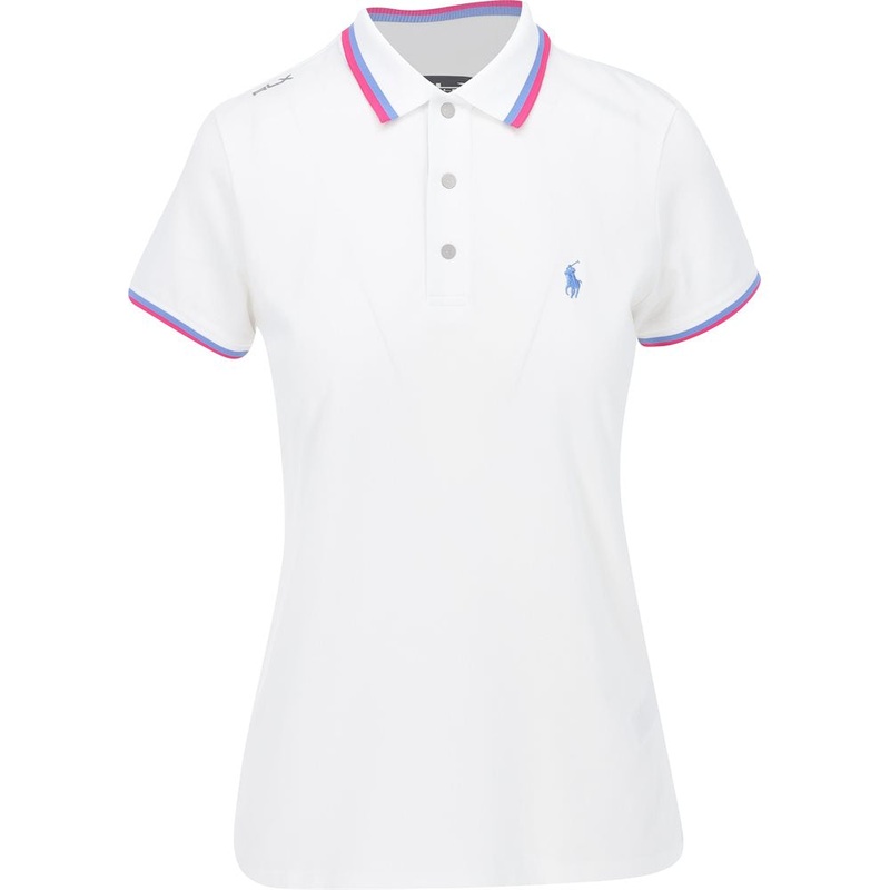 Women’s Tour Pique Val Polo|Ceramic White/Bright Pink/Summer Blue|Medium|Large