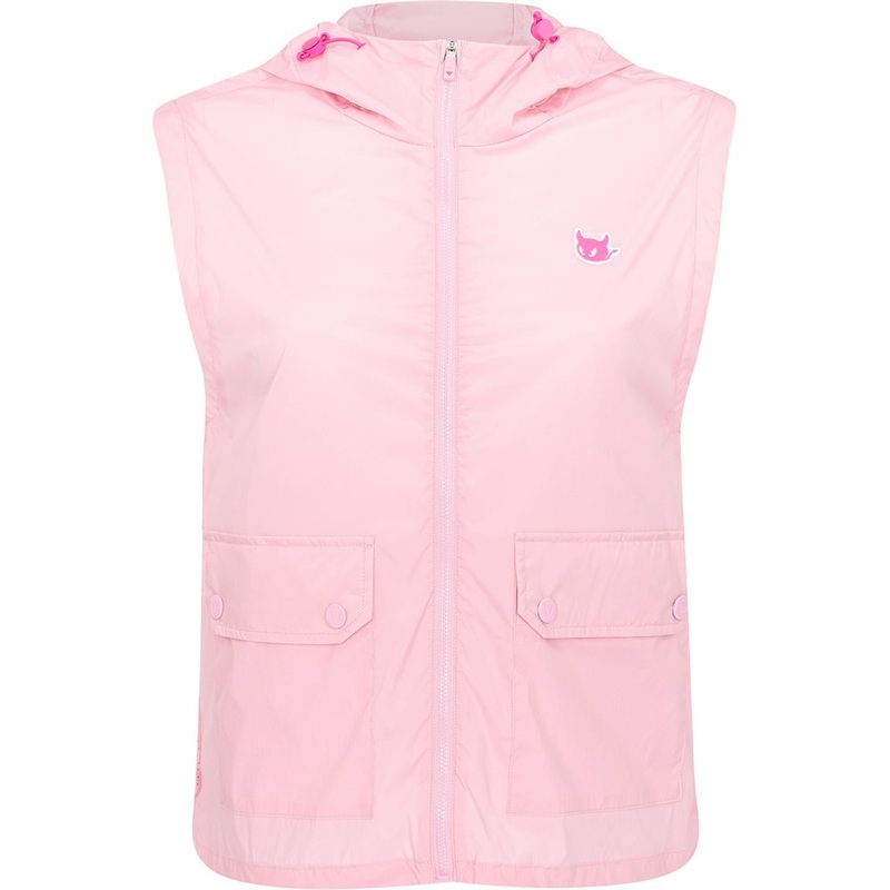 Women’s Zip-up Hoodie Vest|Light Pink|X-Small|Small|Medium|Large