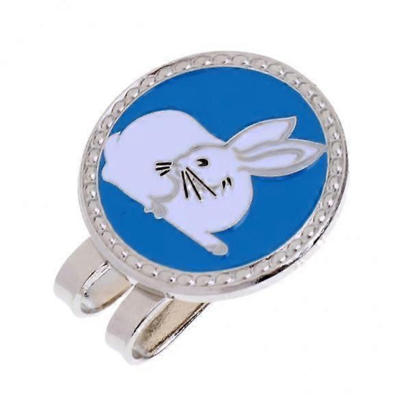 2x Metal Golf Hat Clip with Golf Ball Marker Chinese Zodiac Pattern –