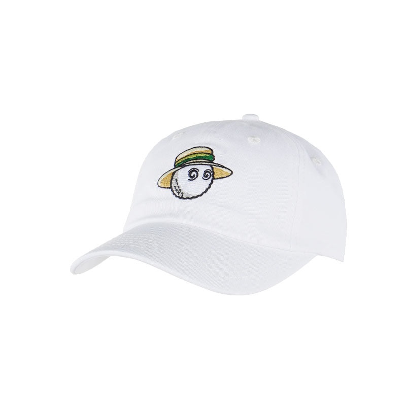 MALBON GOLF Romano Dad Men’s Cap (White)