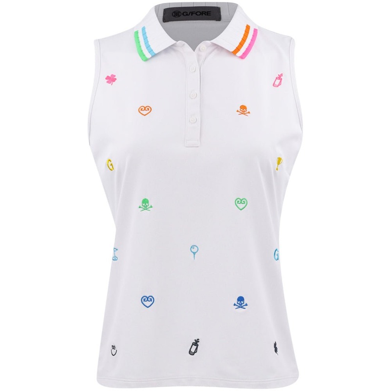 Women’s Embroidered Tech Pique Sleeveless Polo