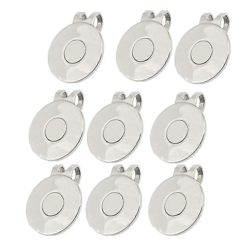 9 Pcs Golf Ball Marker, Magnetic Disc Golf Hat Ball Marker Holder Golf Ball Marker Clip Golf for Men