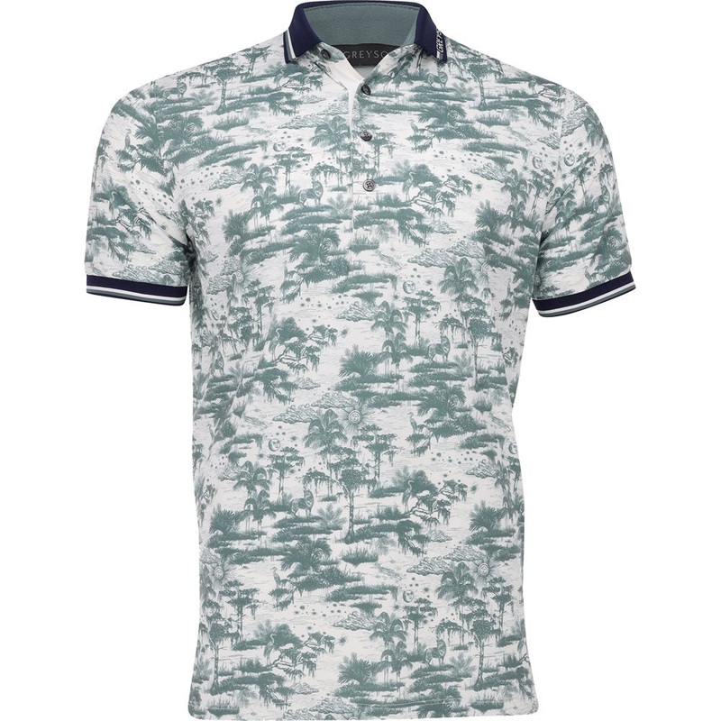 Mystic Marsh Toile Polo|Arctic|X-Large