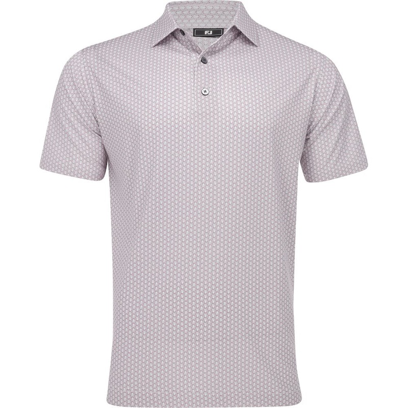 Scallop Shell Foulard Lisle Self Collar Polo