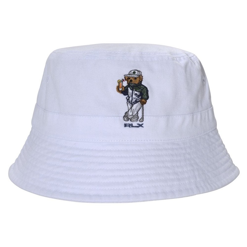 Seasonal Bear Bucket Hat|White|One Size Fits Most