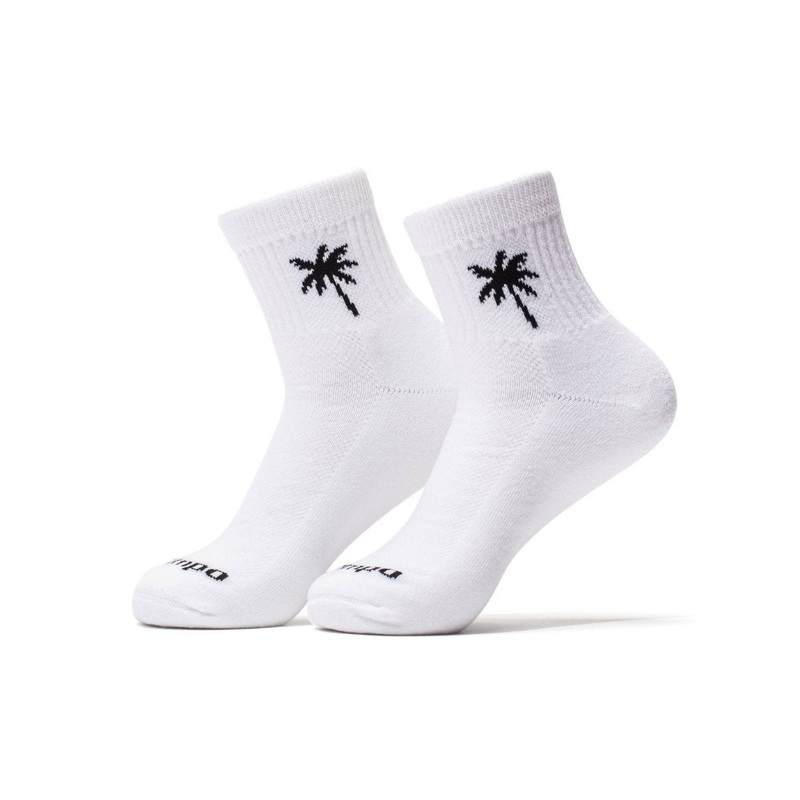 The Palms Socks|White/Black|Small/Medium|Medium/Large