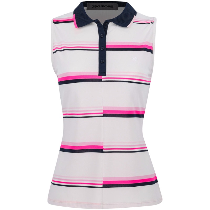 Women’s Tech Piqu Engineered Stripe Performance Sleeveless Polo