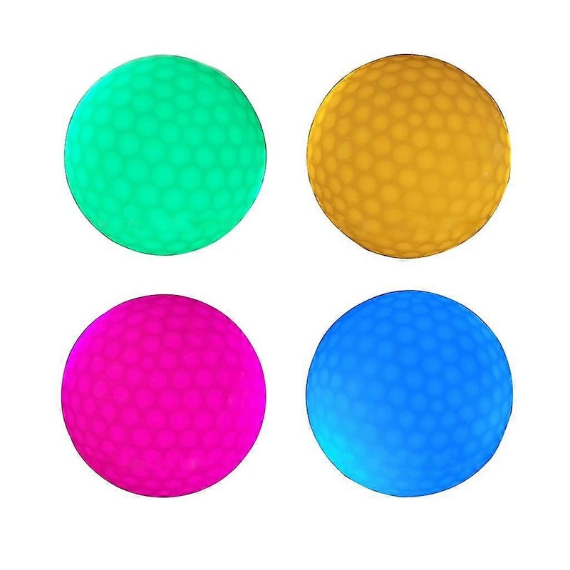 4pcs Glowing In The Dark Golf Balls Led Light Up Golf Balls For Night Sports