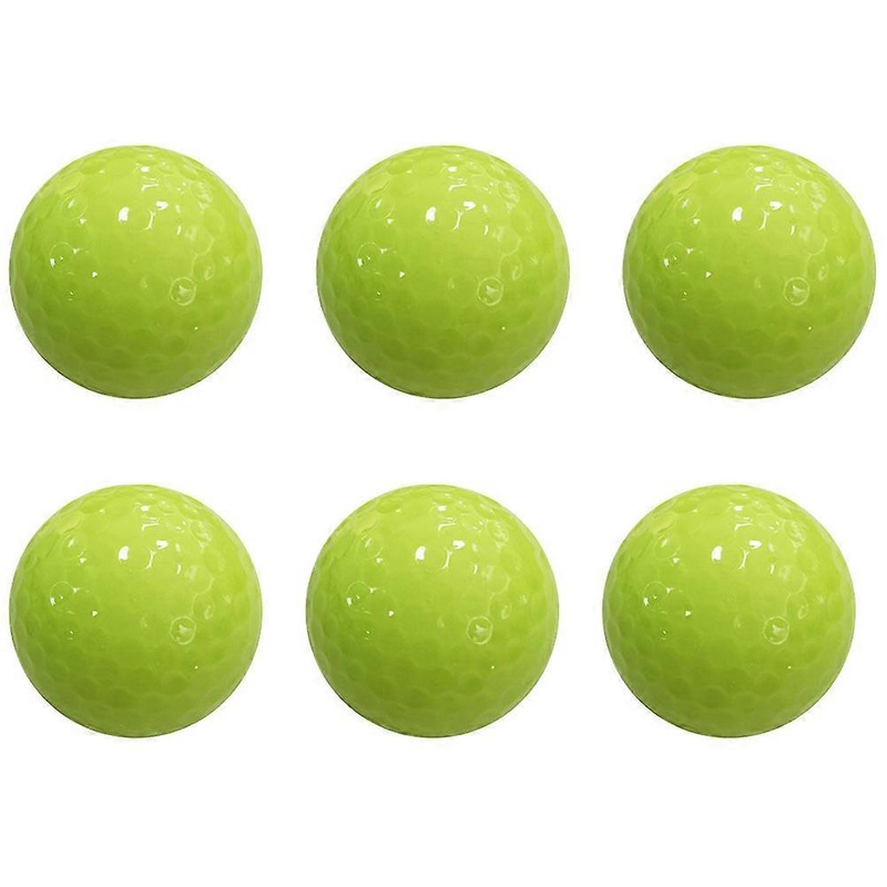 6pcs Glow in the Dark Golf Balls for Night Visibility, Reusable Synthetic Lighted Balls for Twilight Golf Training and Tournaments