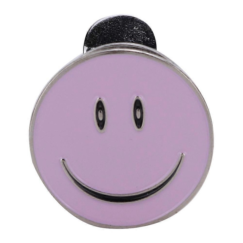 Metal Magnetic Golf Cap Hat Visor Clip Ball Marker Accessory (Purple Smiling Face)