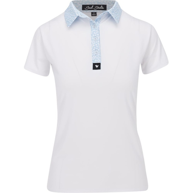 Women’s Core HW Polo|White/Light Blue Polkadot|Large