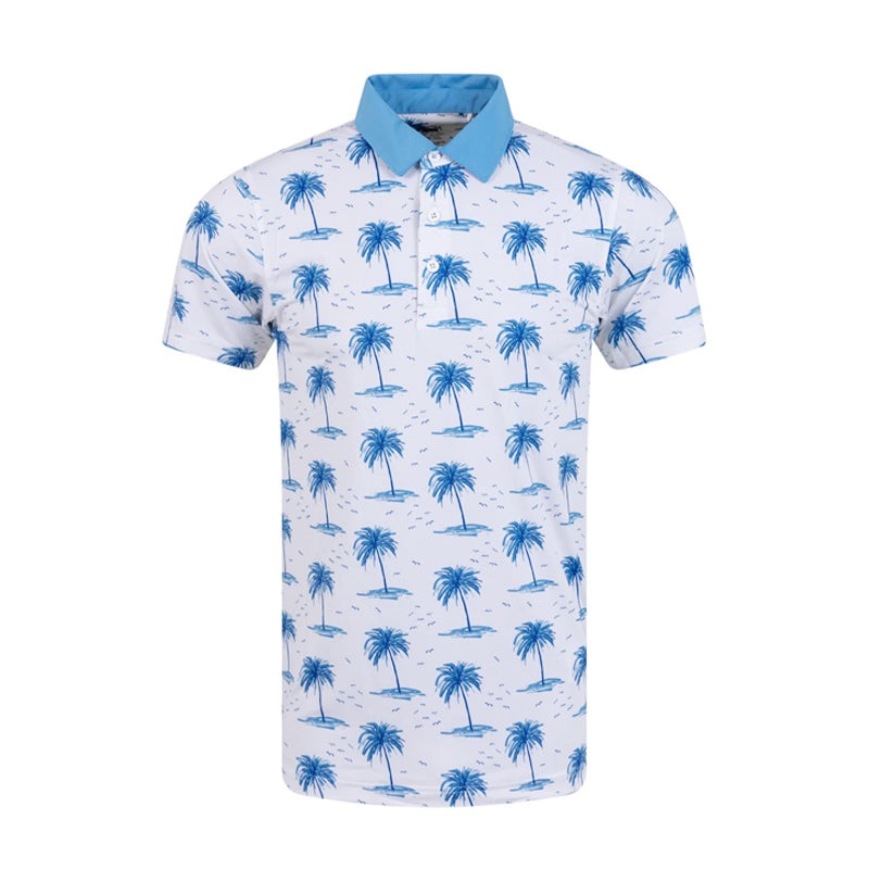 PUMA MATTR Mirage Men’s Polo (White/Blue)