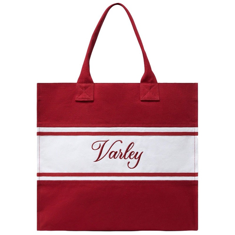 Foeburn Market Tote Bag|Haute Red/White