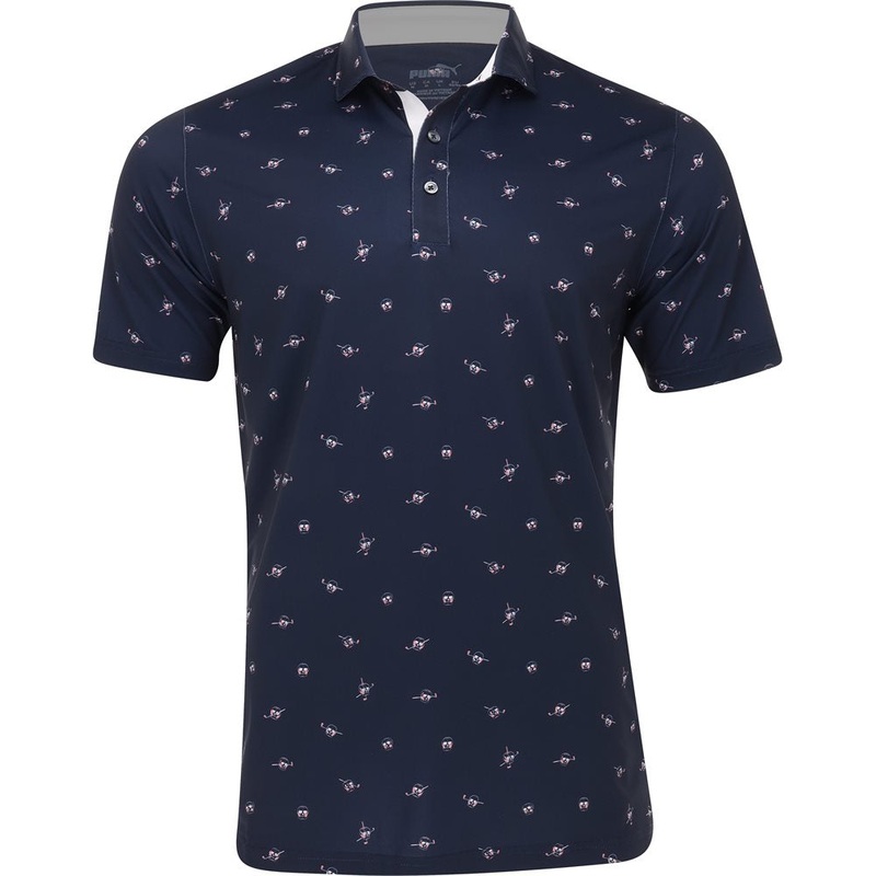 MATTR Skulls Polo|Deep Navy/Melon Punch|Large|X-Large