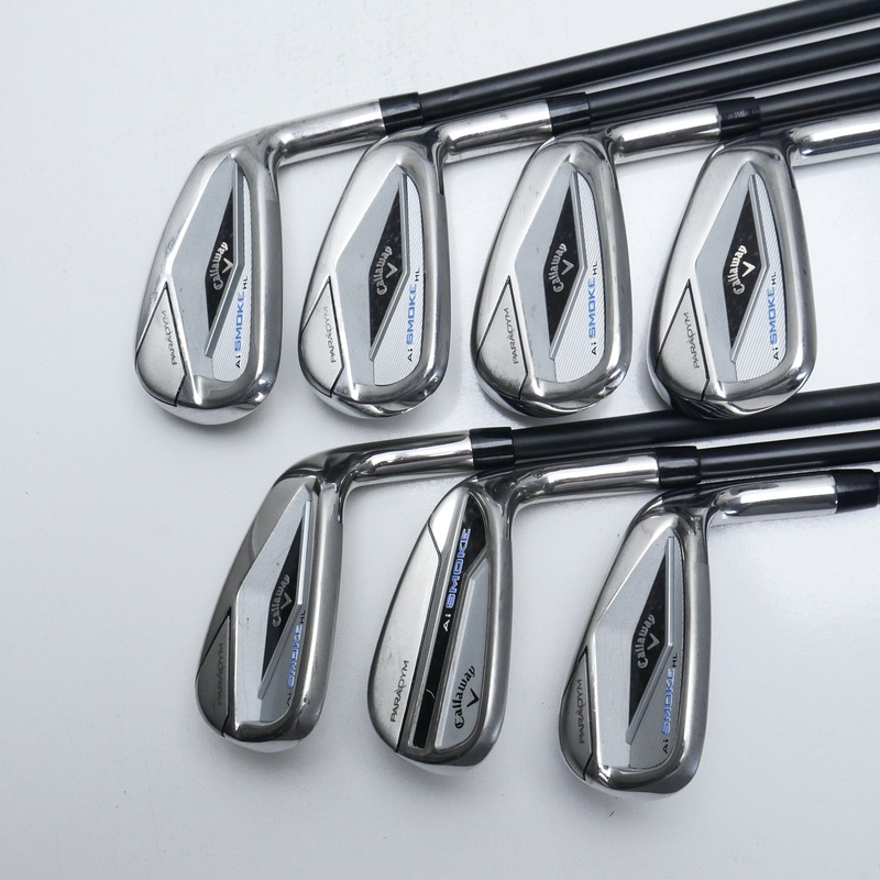 Used Callaway Paradym Ai Smoke HL Iron Set / 7 – SW + AW + GW / Stiff Flex