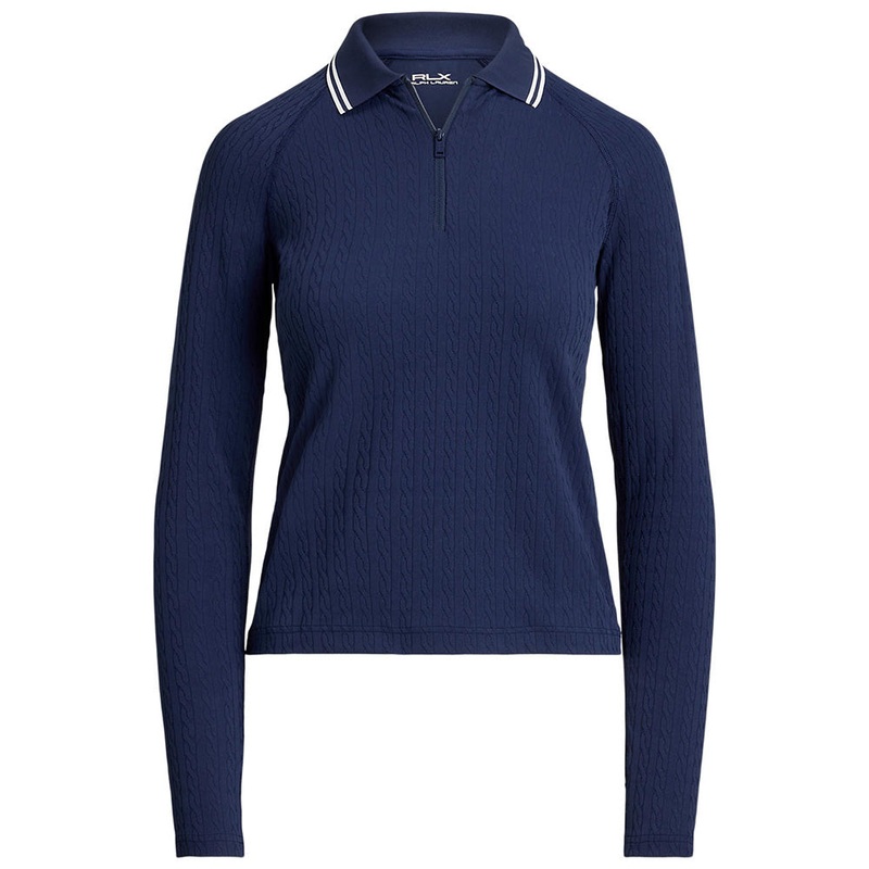 Women’s Cable Long Sleeve 1/4 Zip Polo