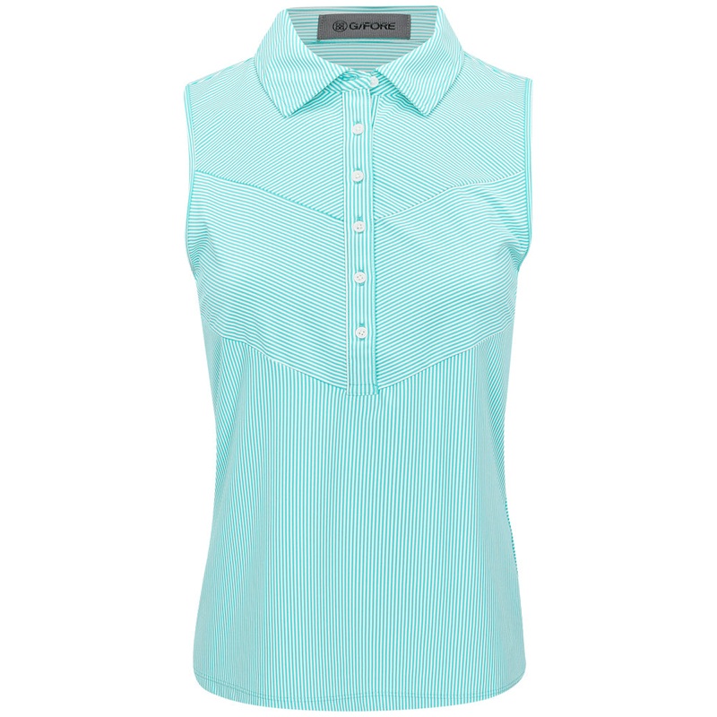 Women’s Fine Tech Engineered Stripe Sleeveless Polo