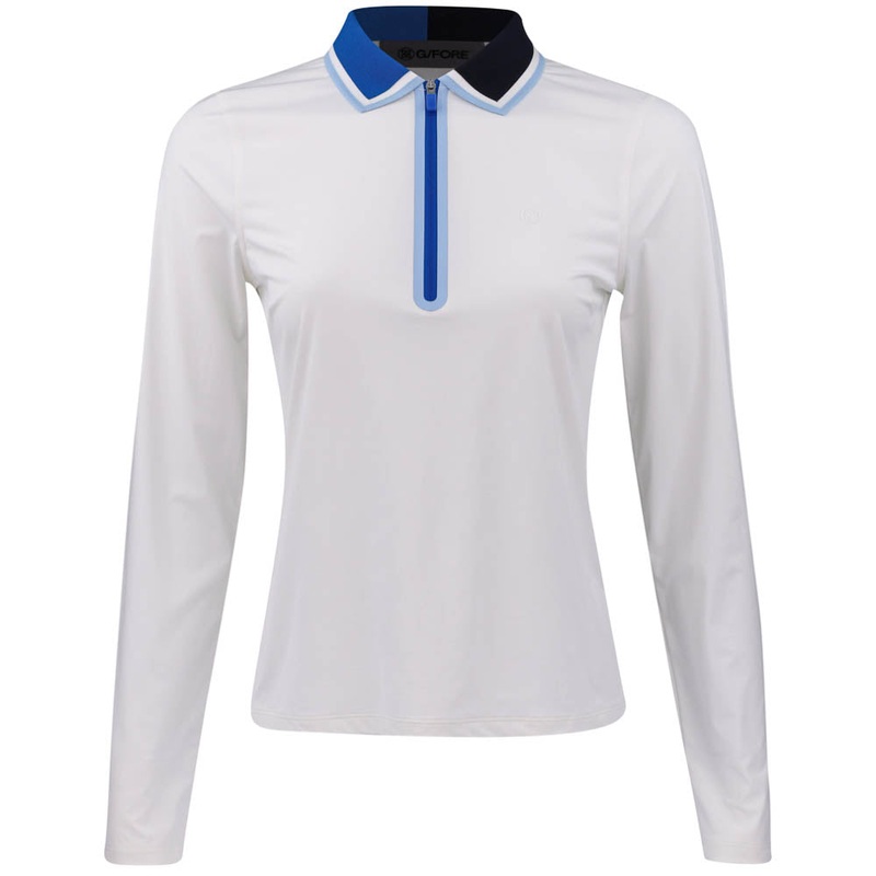Women’s Silky Tech Nylon Long Sleeve 1/4 Zip Polo