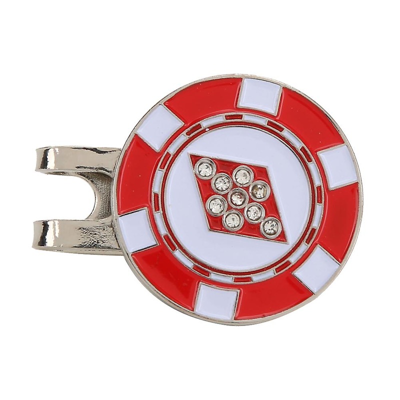 1PCS Rhombic Chip Metal Compact Golf Ball Marker Magnetic Hat Clip Cap Clamp Gift Supplies Golf Hat Clip