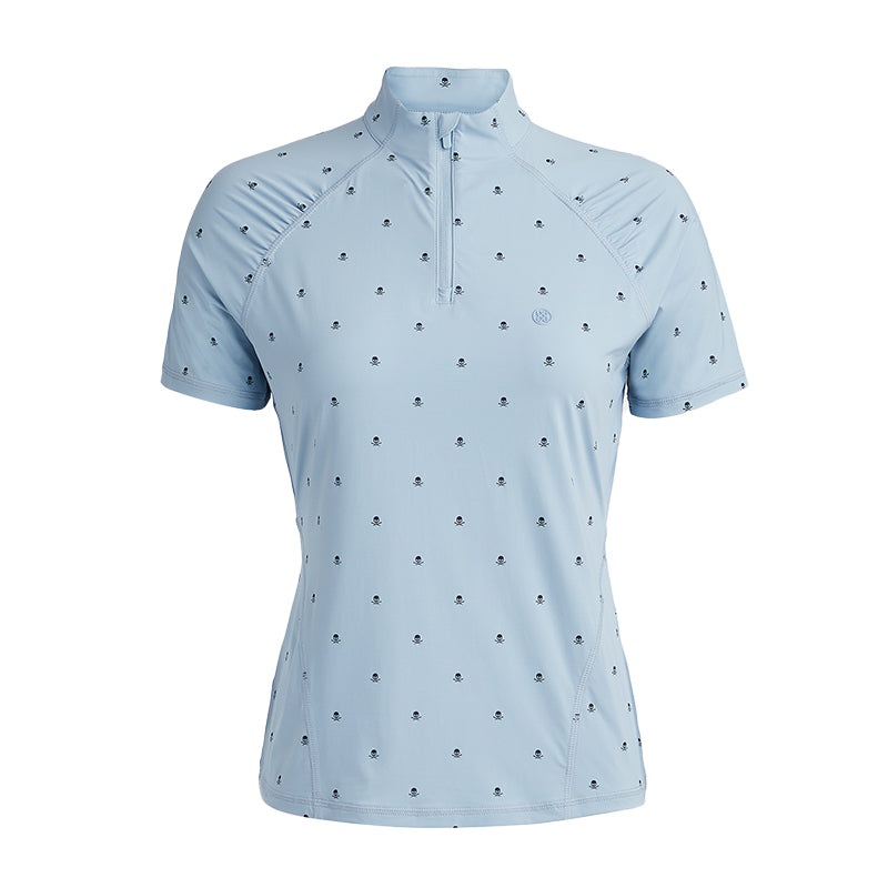 GFORE Skull & T’s Silky Tech Nylon Women’s Quarter Zip Pullover (Drizzle)