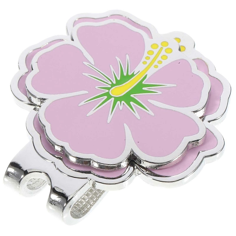 Magnetic Golf Hat Clip with Decorative Flower Design  Portable Ball Marker for Hats and Belts, Practical and Stable Golf Accessory for Men and Women