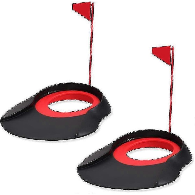 Plastic Golf Putting Cup Practice Aids – Adjustable Hole Flag for Indoors & Outdoors Use
