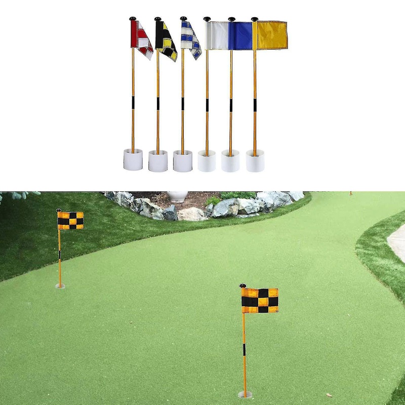 Portable Detachable Golf Flagsticks Putting Flags Hole Golf Pin Flags For Driving Range Outdoor Backyard Sports Destination Sup