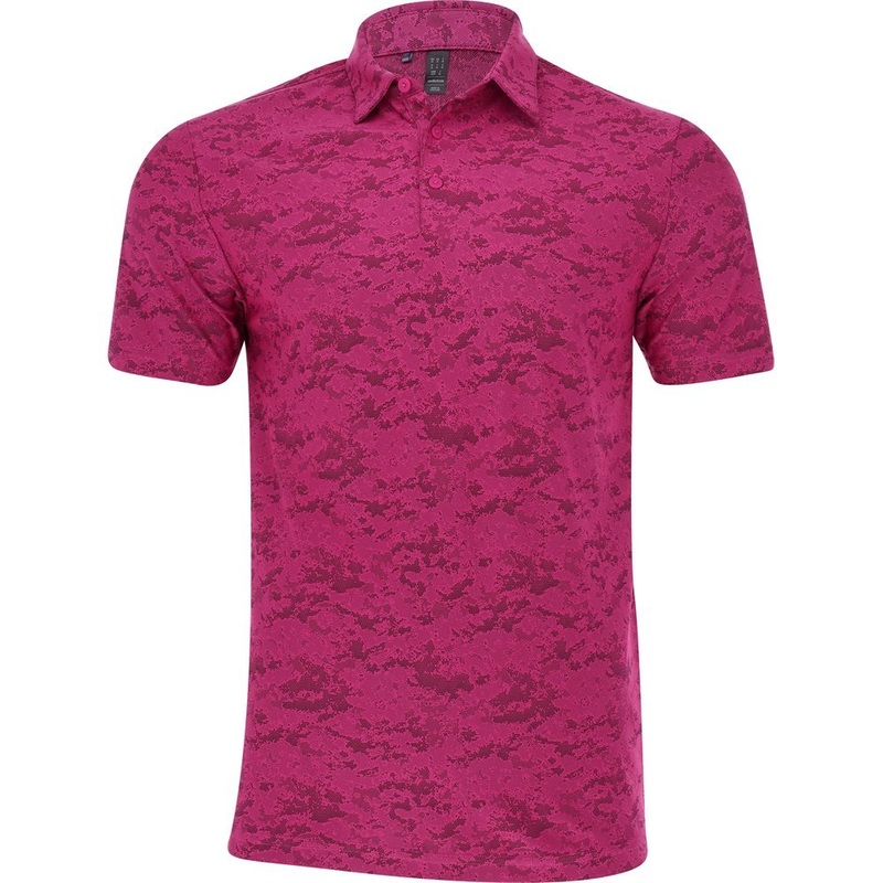 Textured Jacquard Polo|Lucid Fuchsia/Black|Small