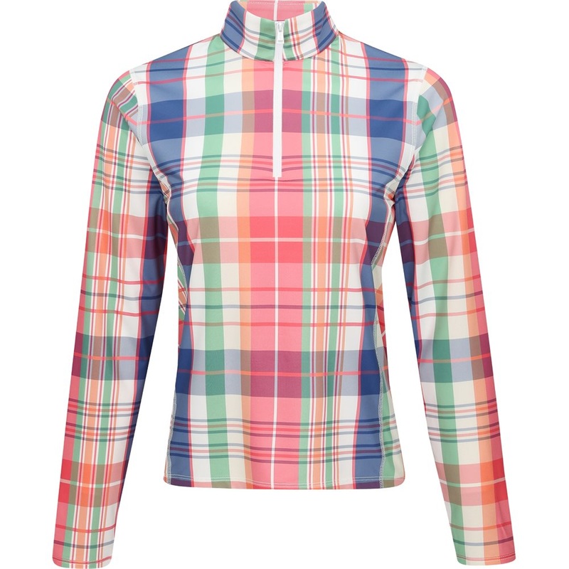 Women’s Plaid Stretch Jersey 1/4 Zip Pullover