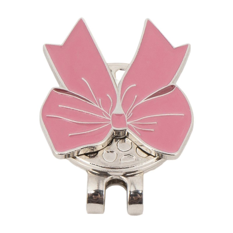 Golf cap clip, ball marker, bow design, iron material, easy to attach, gift for women