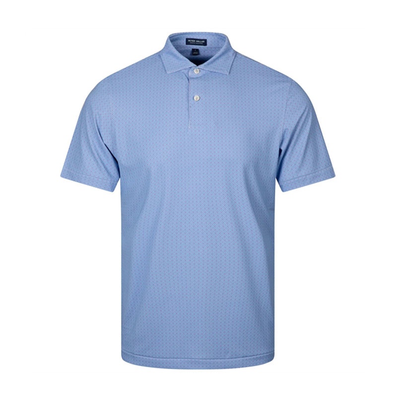 PETER MILLAR Lloyd Dot Geo Performance Men’s Polo (Blue Frost)