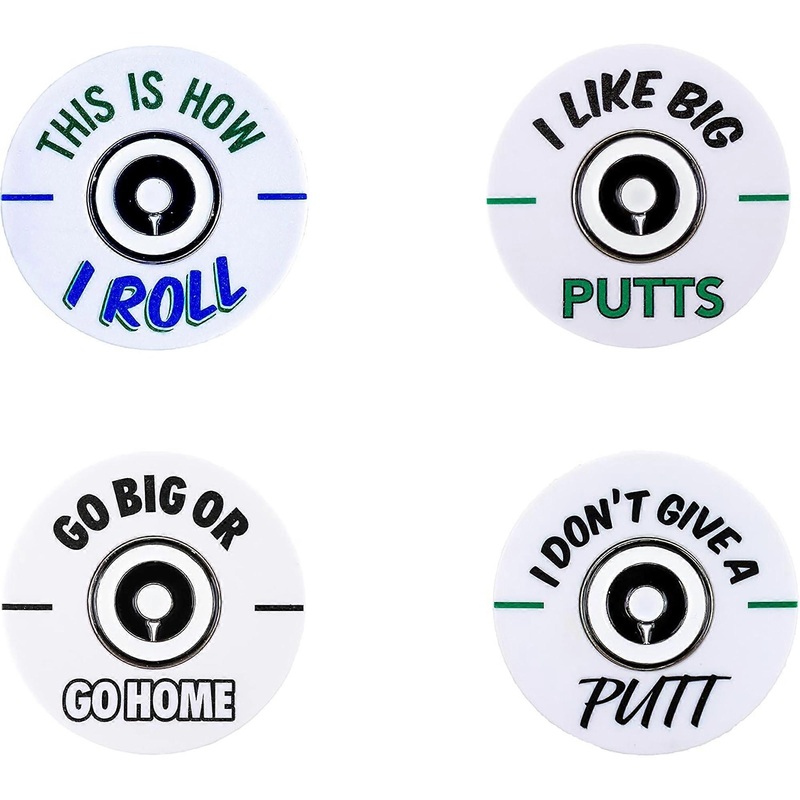 Izzo Golf In Your Face Oversized Dual Ball Markers – 4 Pack